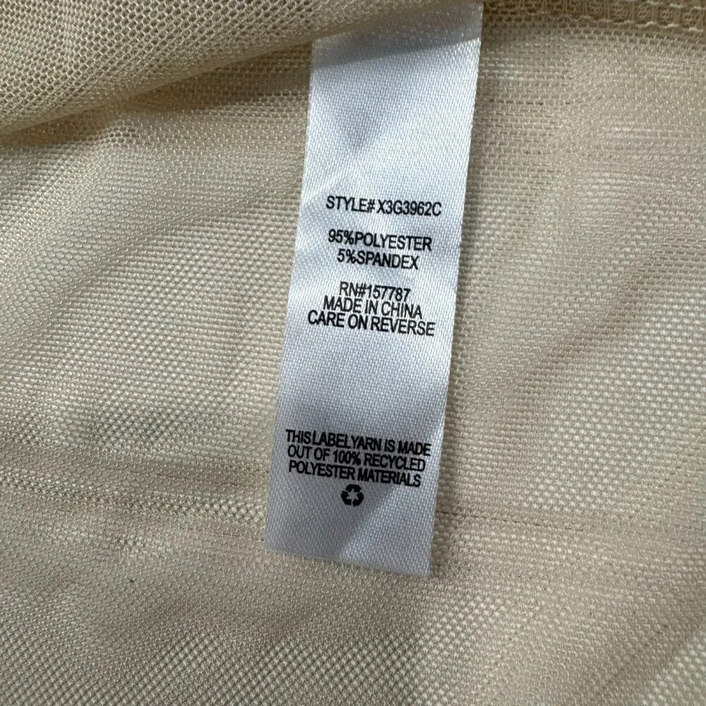 Jolie & Joy Ivory Mesh Long Sleeve Open Front Duster M4 Size 3X - Image 3