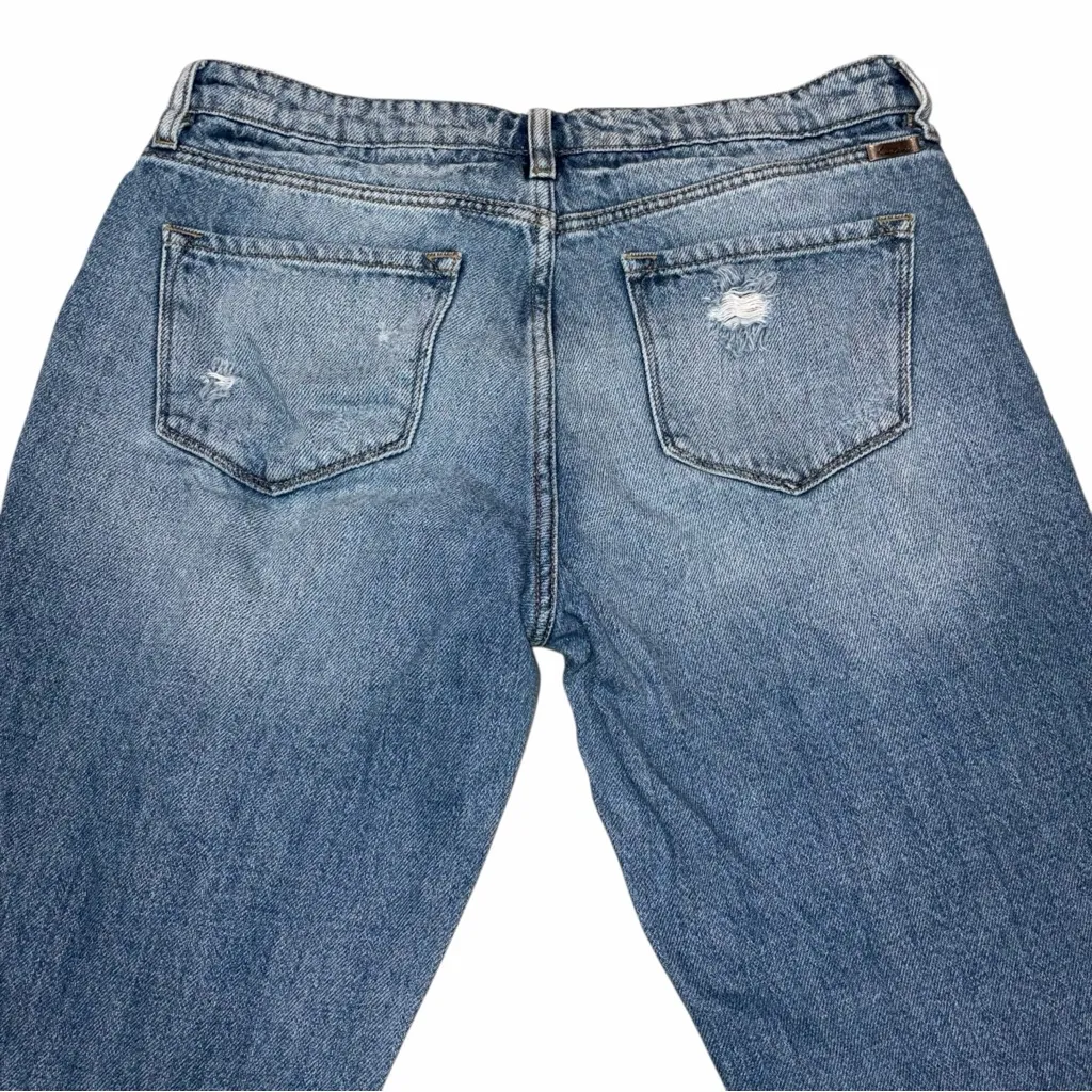 KanCan Distressed Cropped Boyfriend Denim Blue Jeans size 9 28 - Image 5