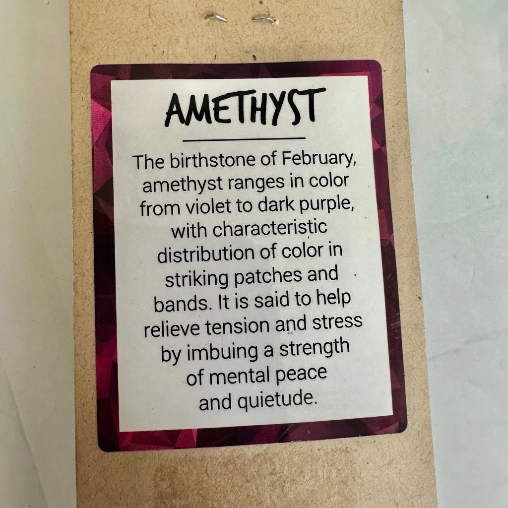 Medicine Stone Jewelry Amethyst Pendant Necklace w/ Abalone Accent & moose Char - Image 5