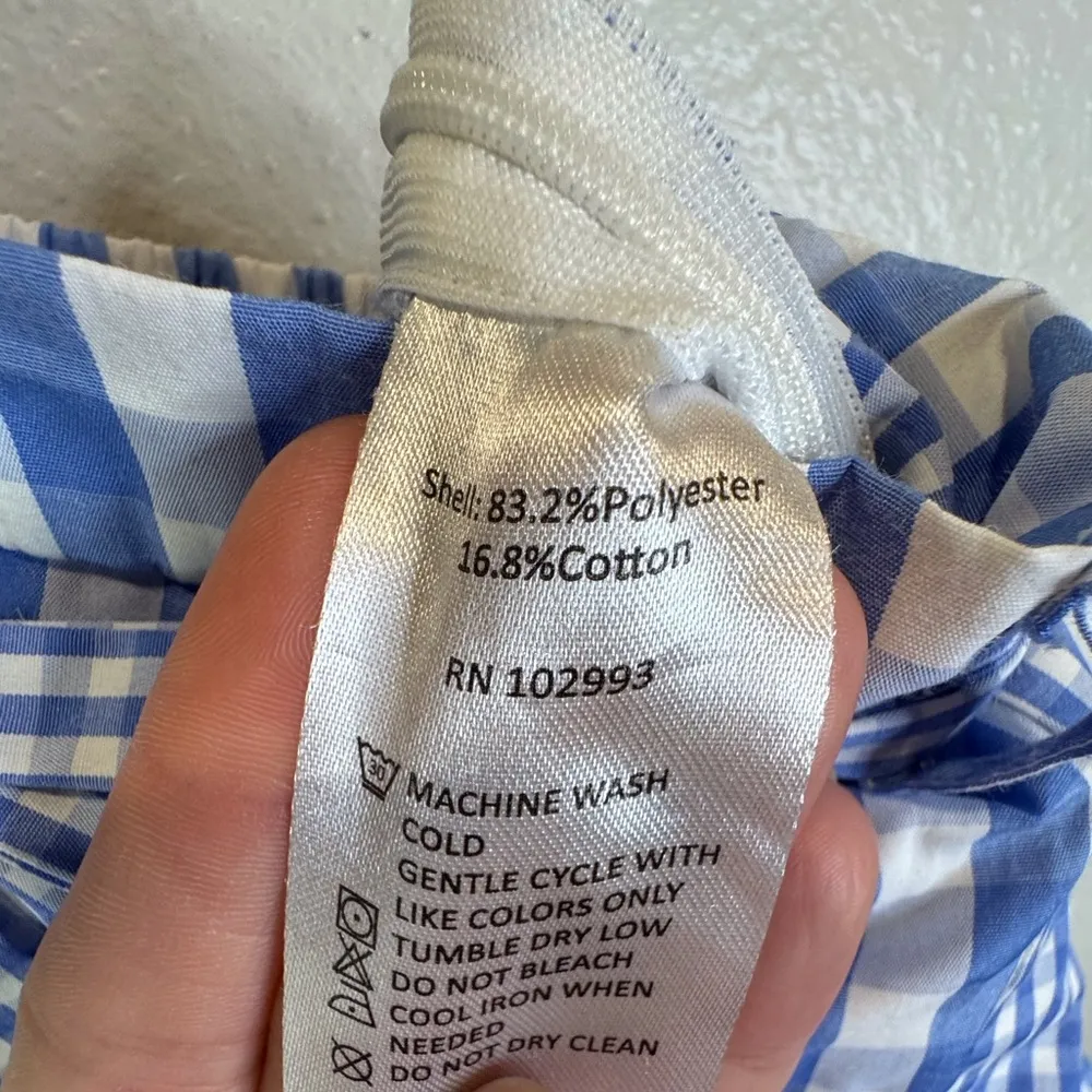 Thakoon Women’s Gingham Wrap Midi Blue Skirt Size 8‎ - Image 10