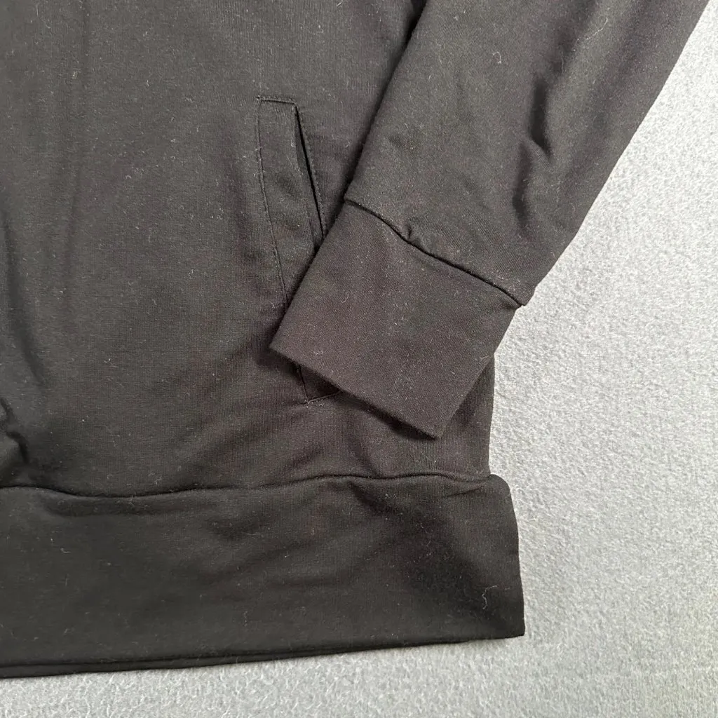 Zelos Sweatshirt Womens Medium Black Mock Neck Split Hem Pullover Sweatshirt Top - Image 6