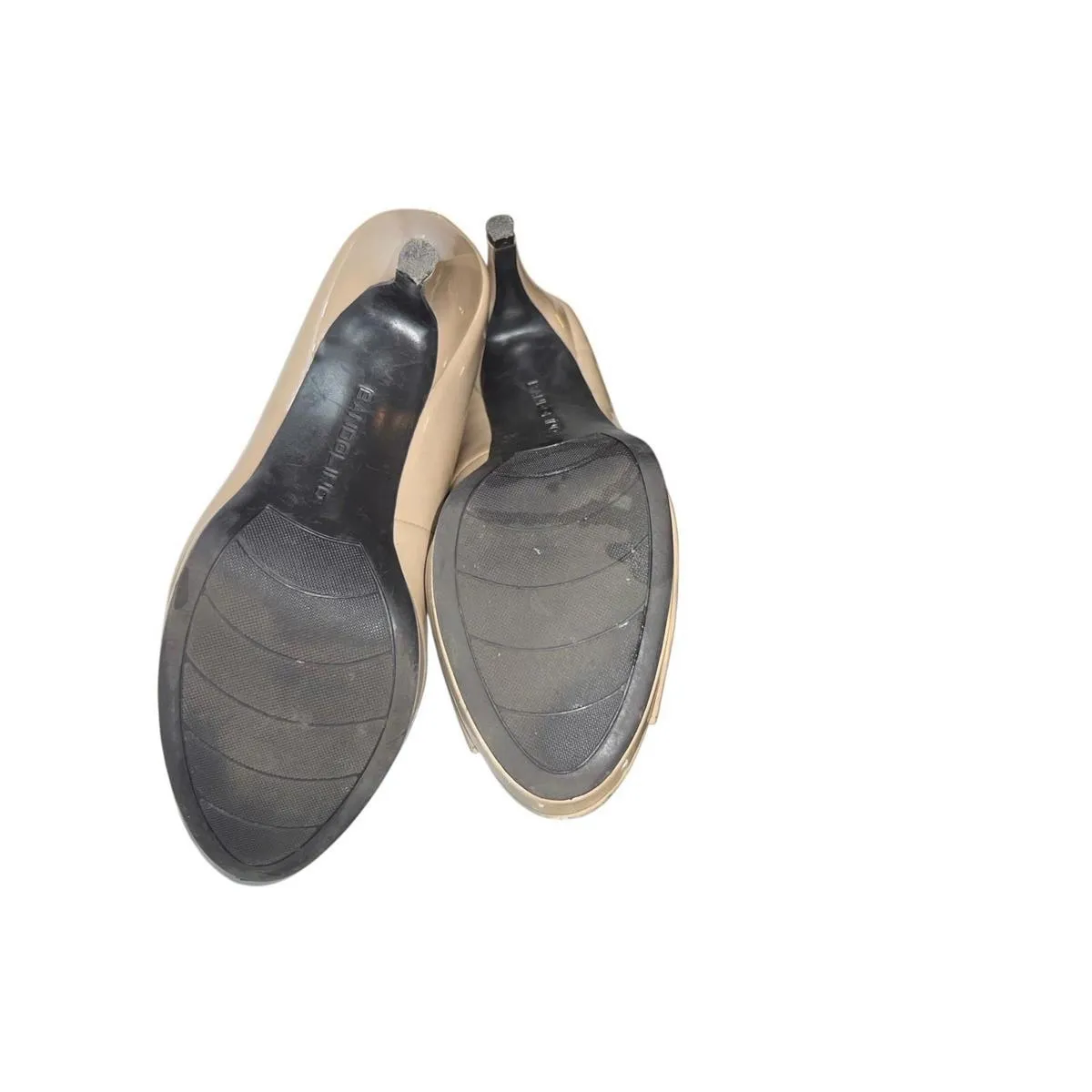 Bandolino Nude Patent Peep Toe Platform Pumps Heels Size 6.5 Womens - Image 11