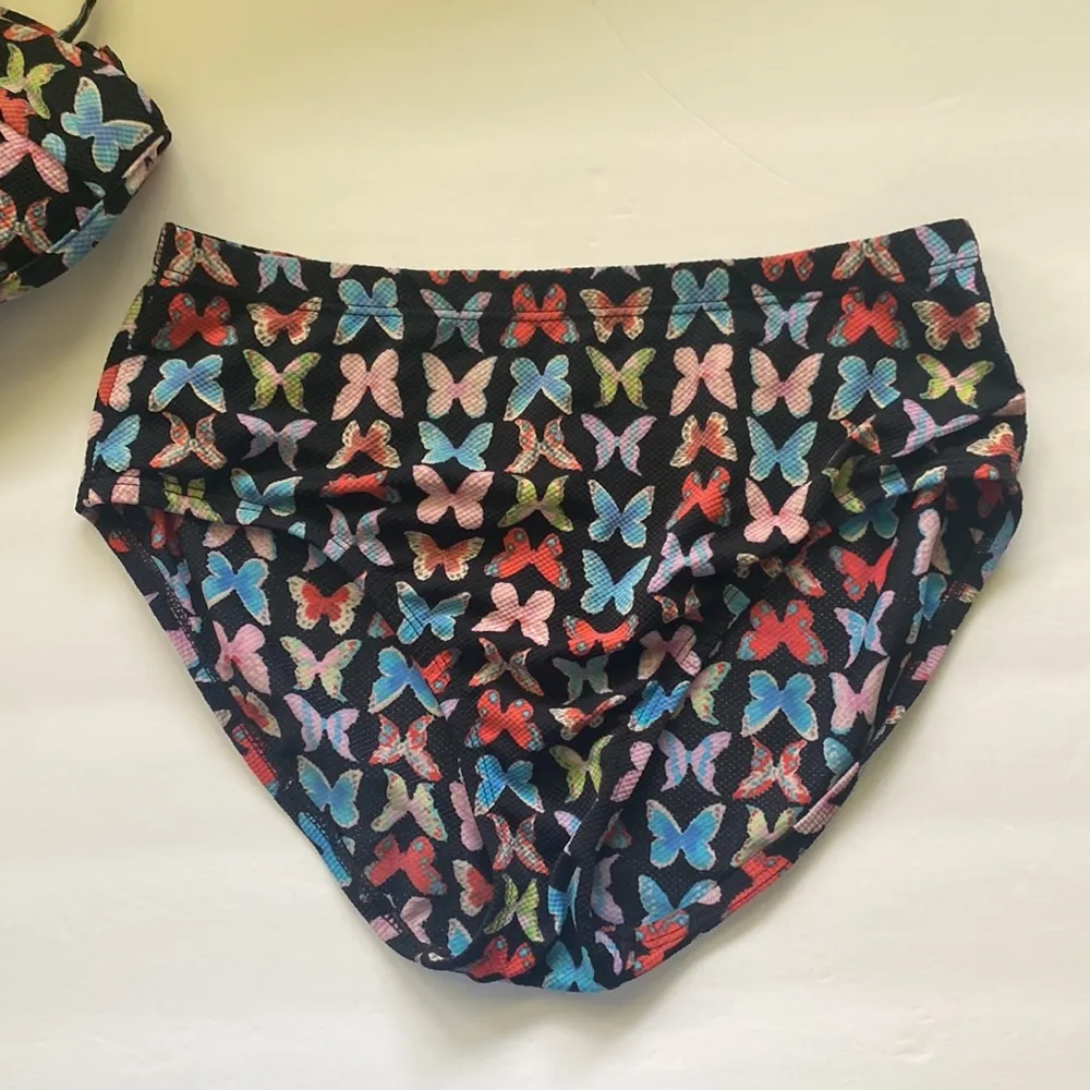 Vintage 90s Kathy Ireland butterfly print bikini, size 8 - Image 6