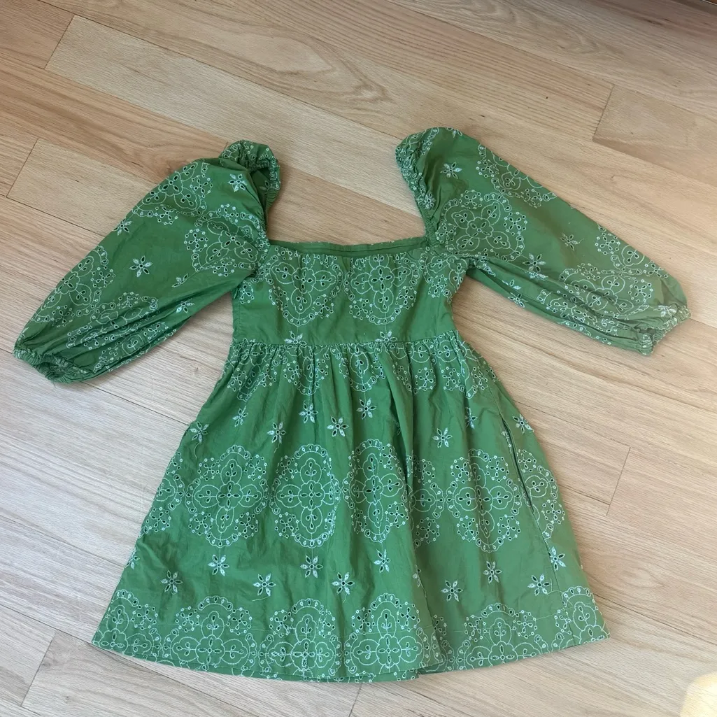 Zara openwork Embroidered Dress size XS - Image 8