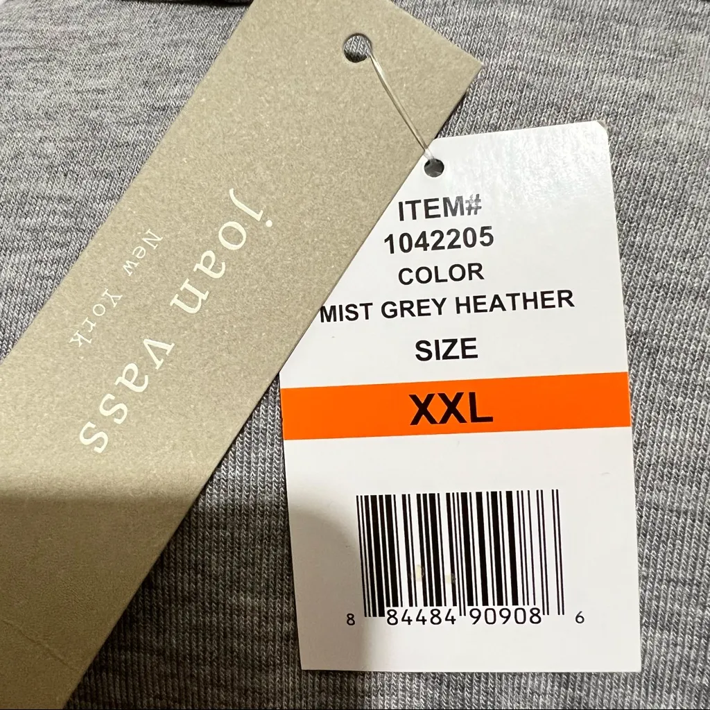 Joan Vass rib knit sweater grey heathered  :Box001: - Image 4