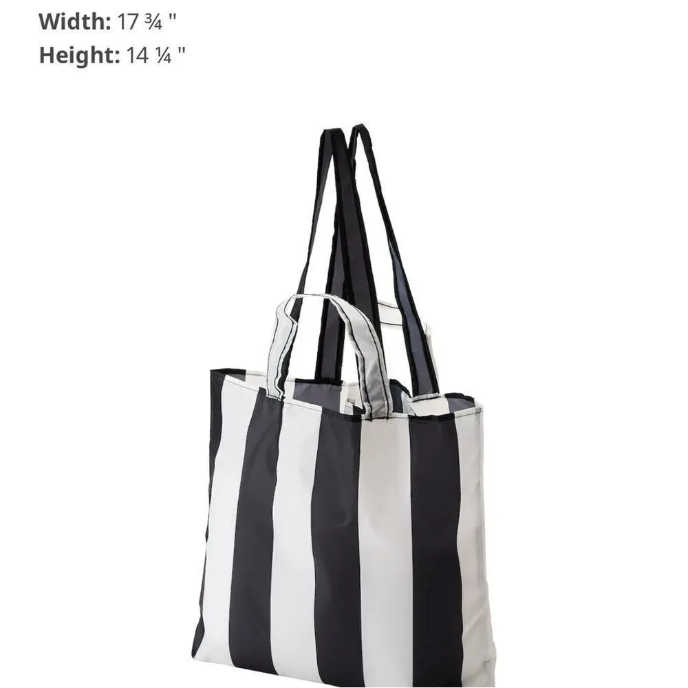 IKEA Skynke‎ Polka Dot Nylon Reusable Shopping Bag Tote Red Black Set of 5 - Image 6