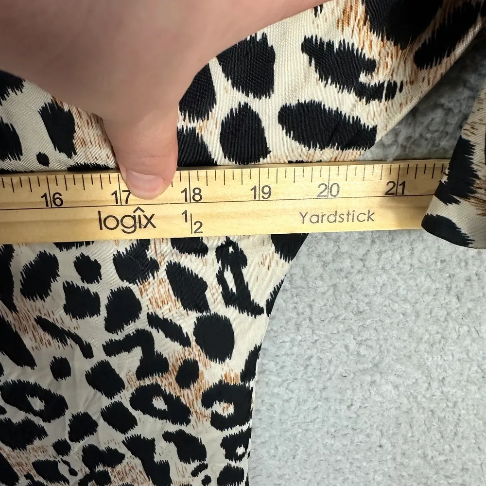 Isabella Rodriguez Top‎ Womens Small Brown Leopard Print Flowy Boho Oversized - Image 5