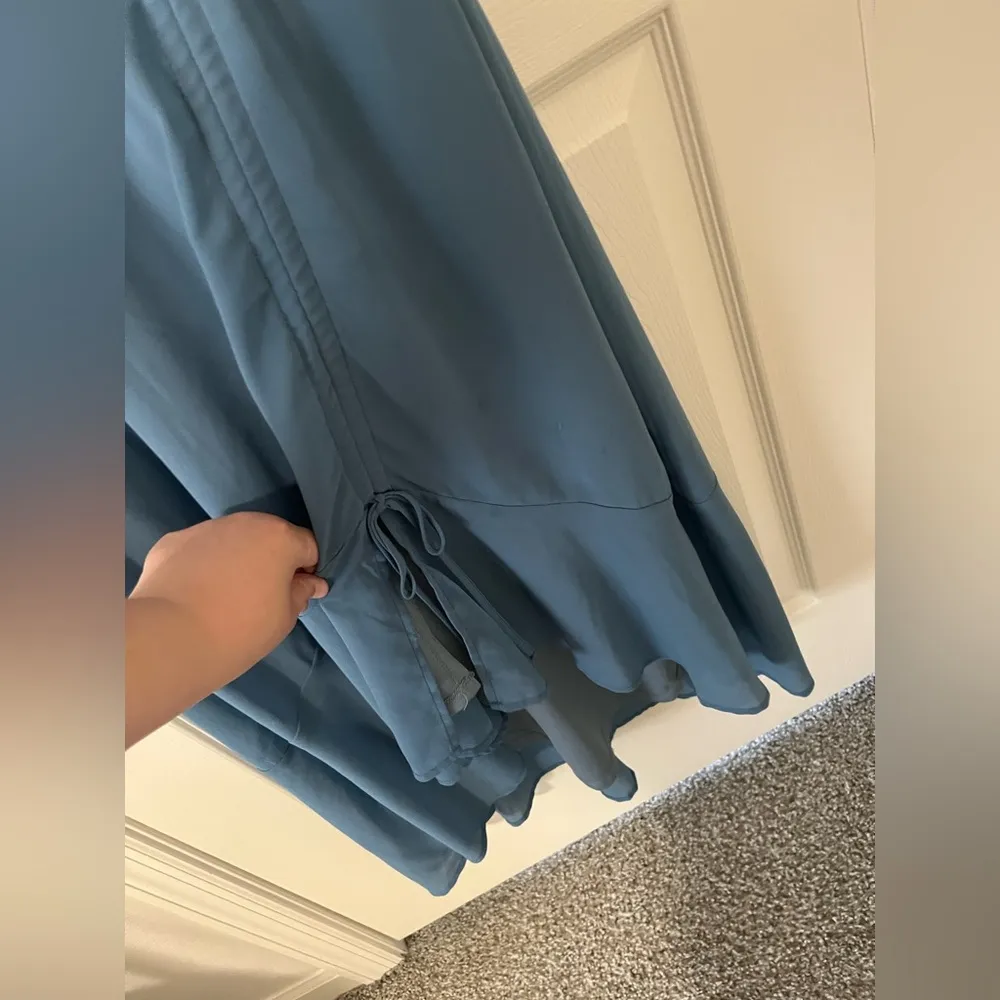 Blue Dress with Leg Cut-Out - Image 4