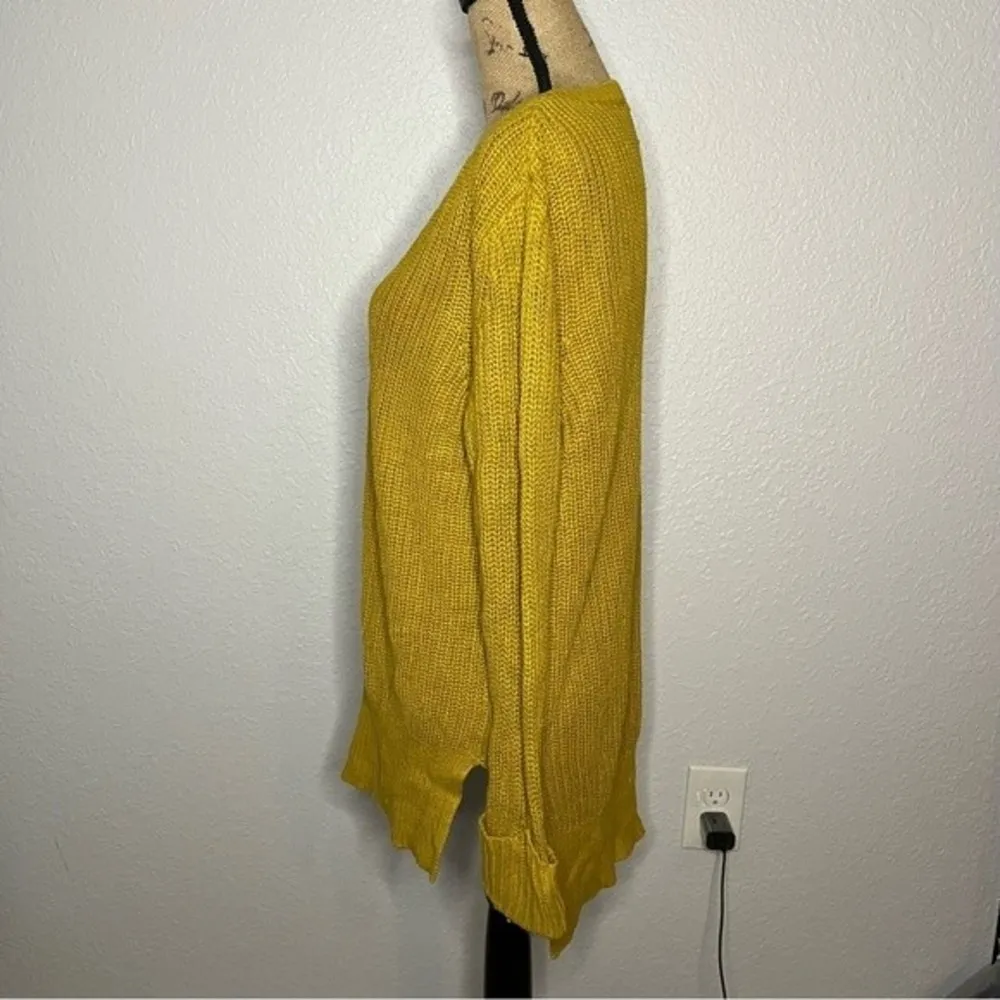 Ruby Moon Anthropologie Womens Mustard Knit Long Sleeve V-Neck Sweater sz M - Image 97