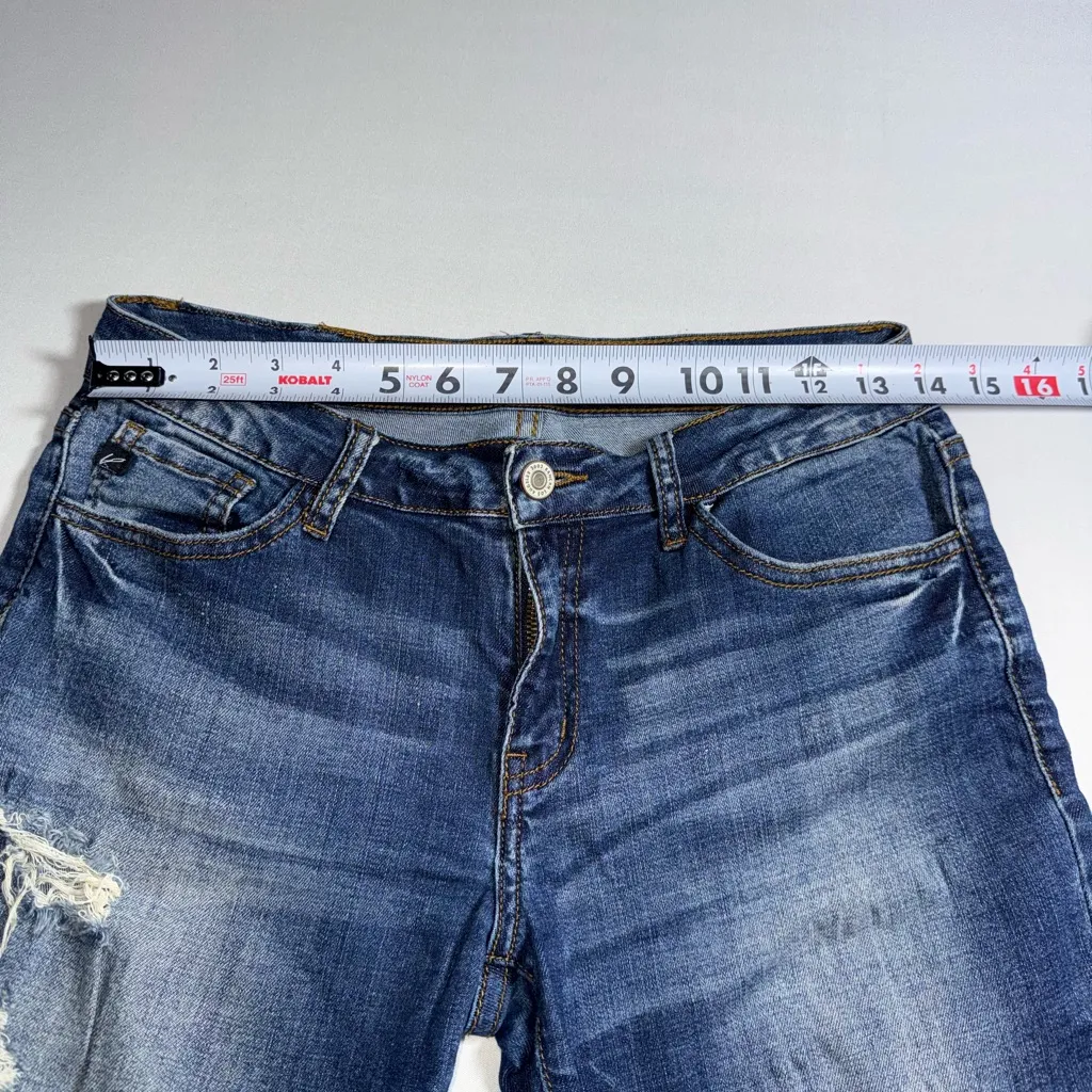 KanCan Fringed Hem Jeans 25 Blue - Image 5