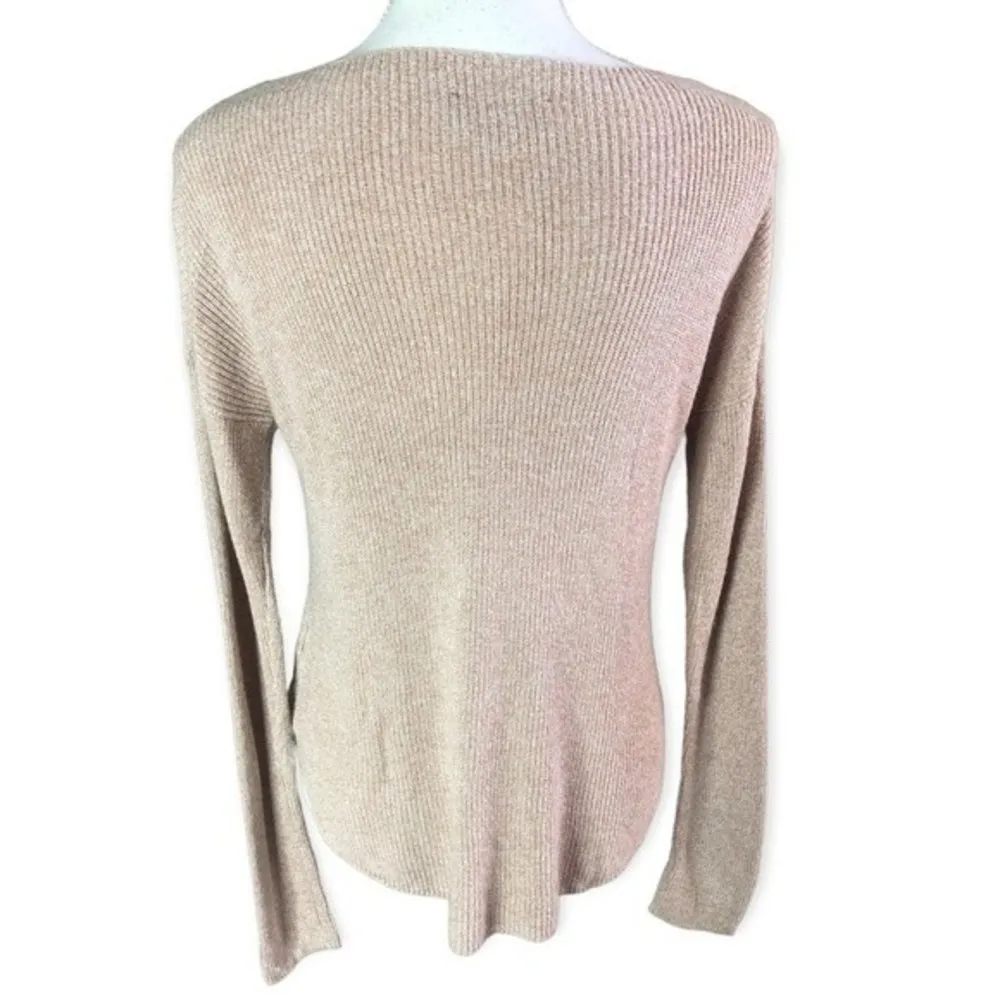 Express Round Neck Ribbed Knit Long Sleeve Pullover Sweater - Image 81