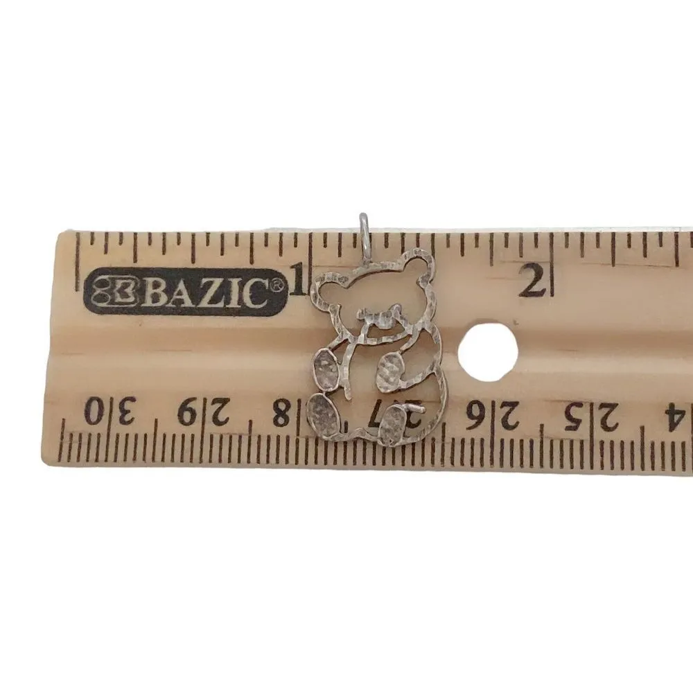 925 Sterling Silver Vintage Teddy Bear Pendant - Image 4