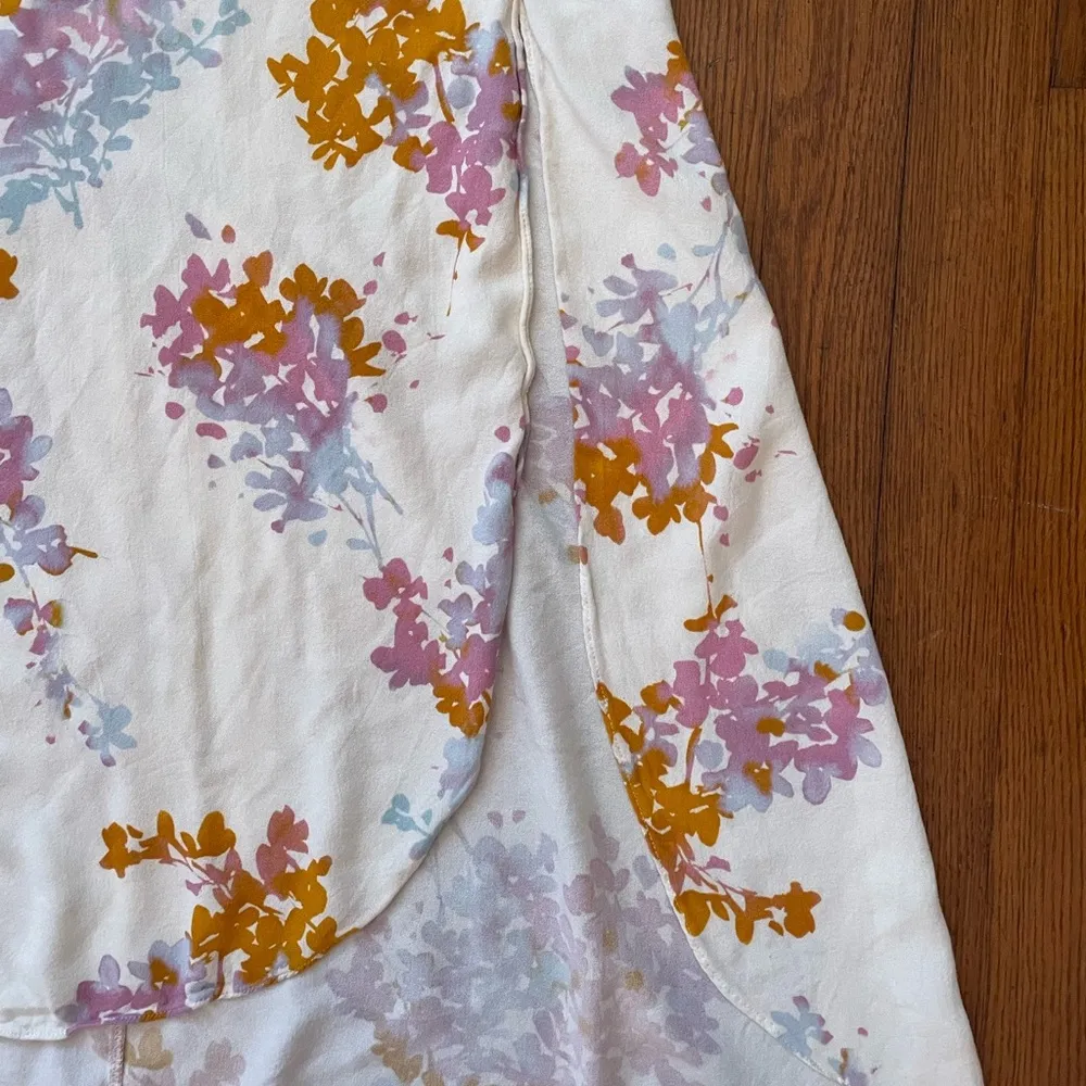 Olivaceous Maxi Floral High Slit Prairie Cottage Core Skirt - Size Medium - Image 5