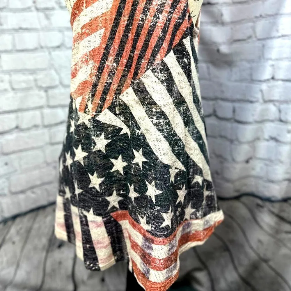 Ginger G American Flag Racerback Distressed Tank - L - Image 5