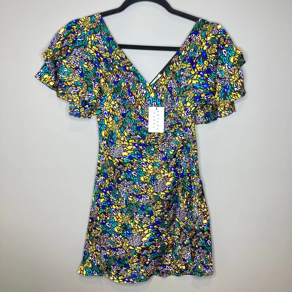NWT Tanya Taylor Rainbow Leopard Demi Mini Dress Size 2 $495 - Image 2
