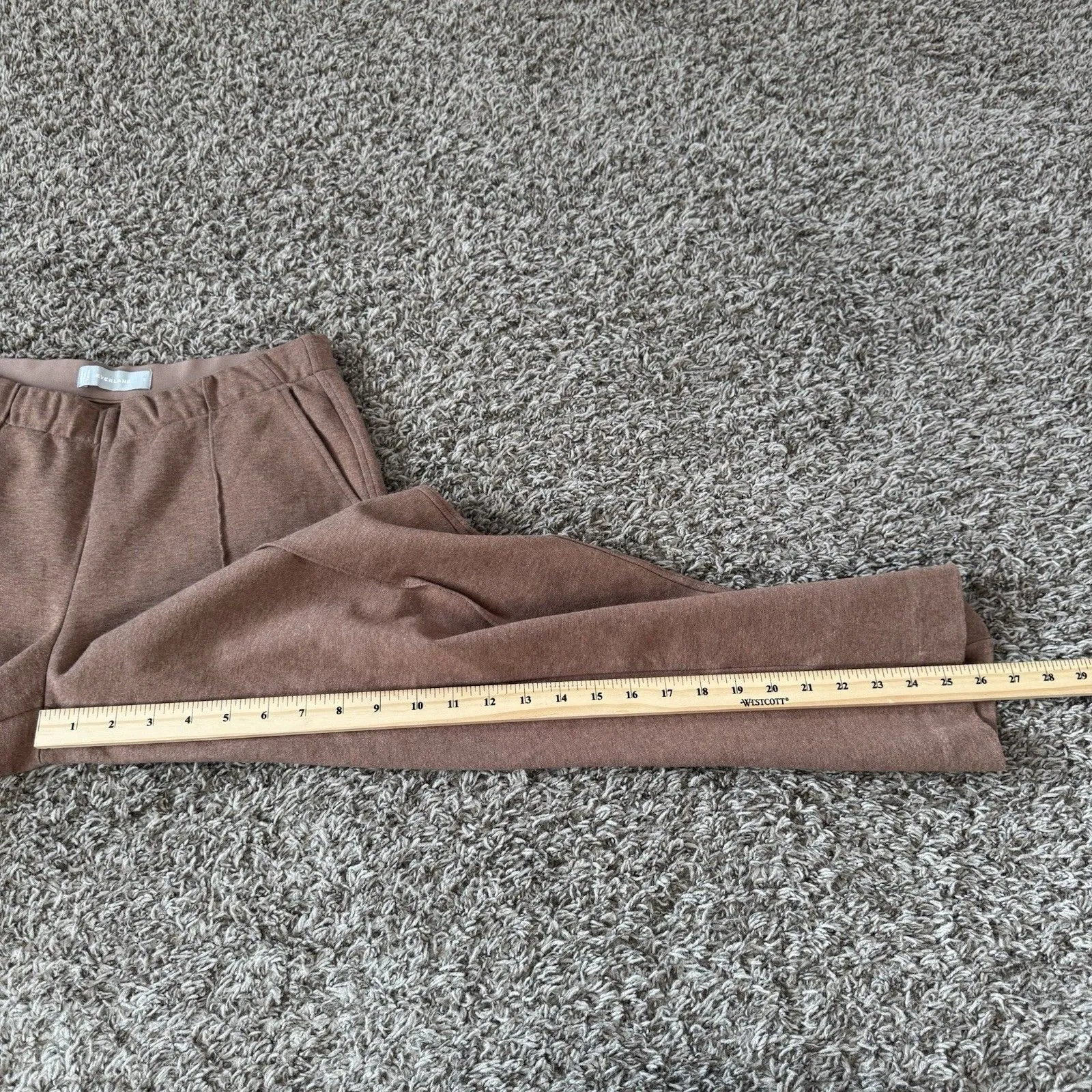 Everlane The Dream Pant Pleated Elastic Waist Pull On Women's Small Camel Brown - Image 9