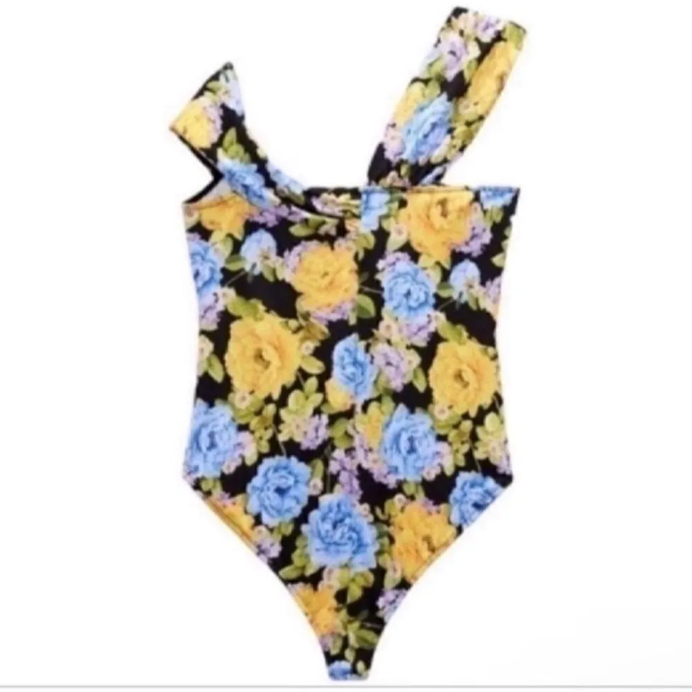 Zara Floral Print Bodysuit(Size Small) - Image 4