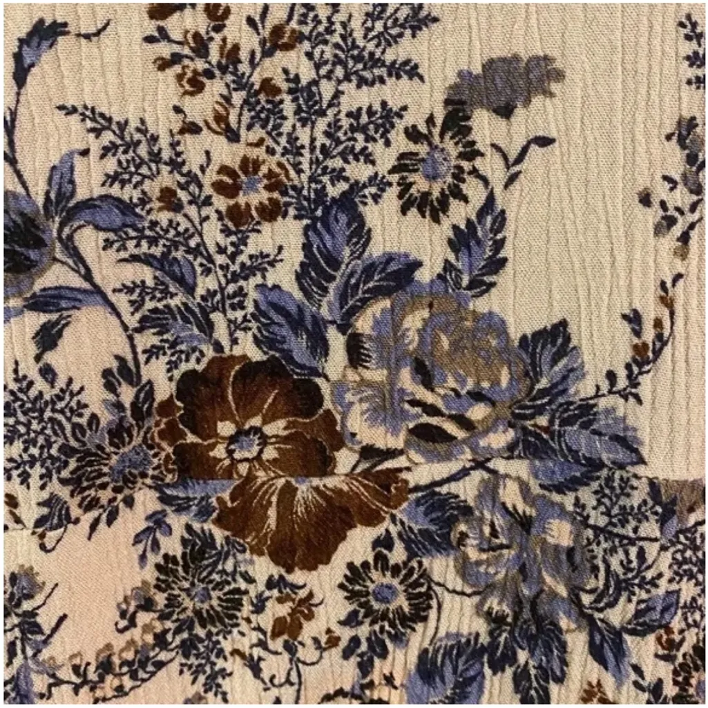 American Eagle Outfitters Blue Floral Long Sleeve Dress - Image 6