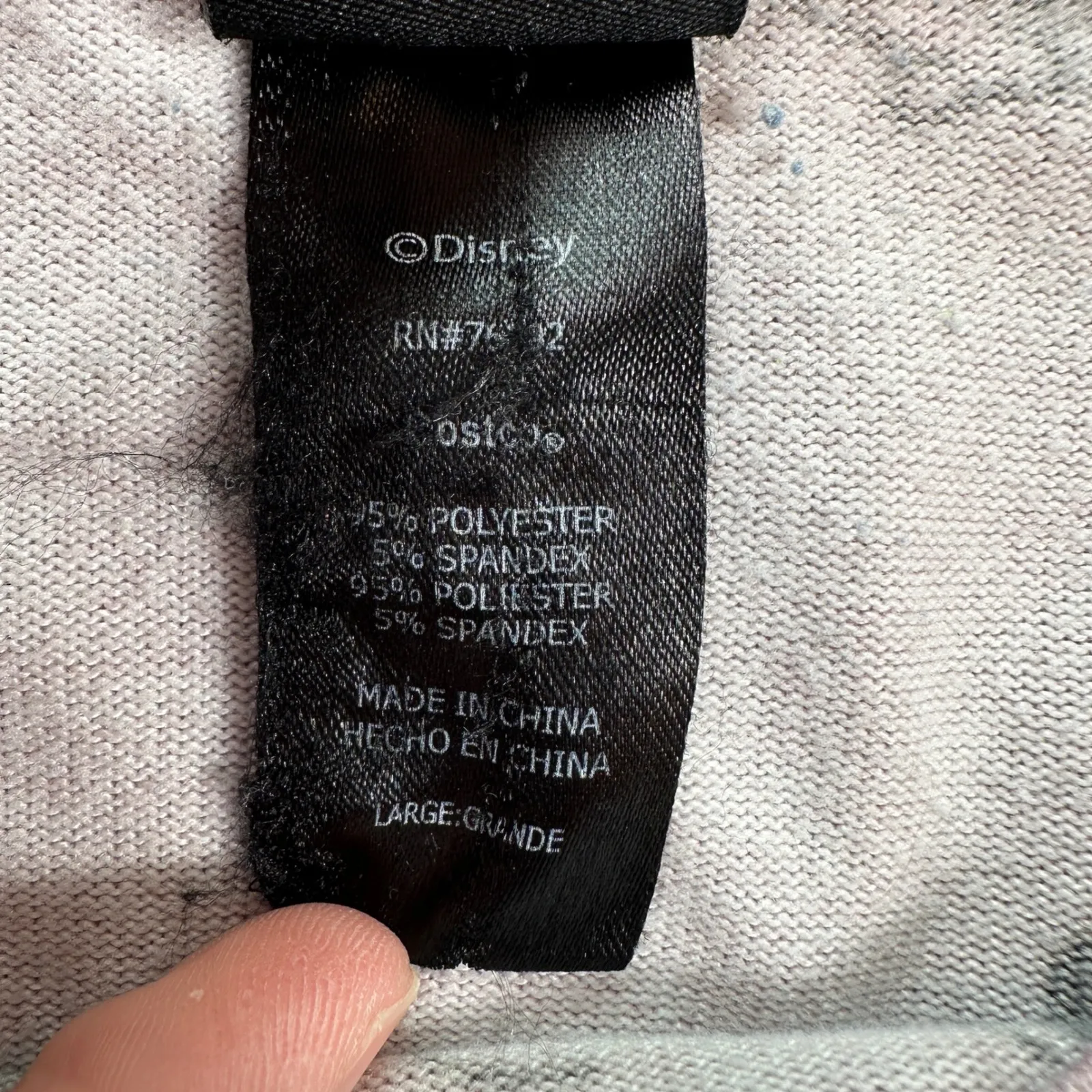 Disney Mickey Mouse Top Pink All Over Print Long Sleeve Women's Large Cartoon - Image 6