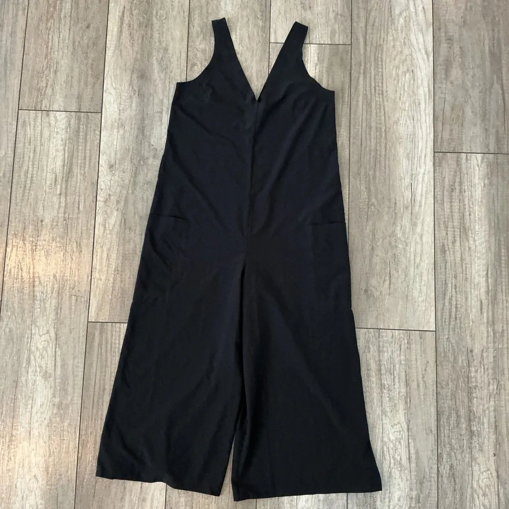 Athleta‎ Jumpsuit Wide Leg V-Neck Sleeveless Black Casual XXS - Image 2