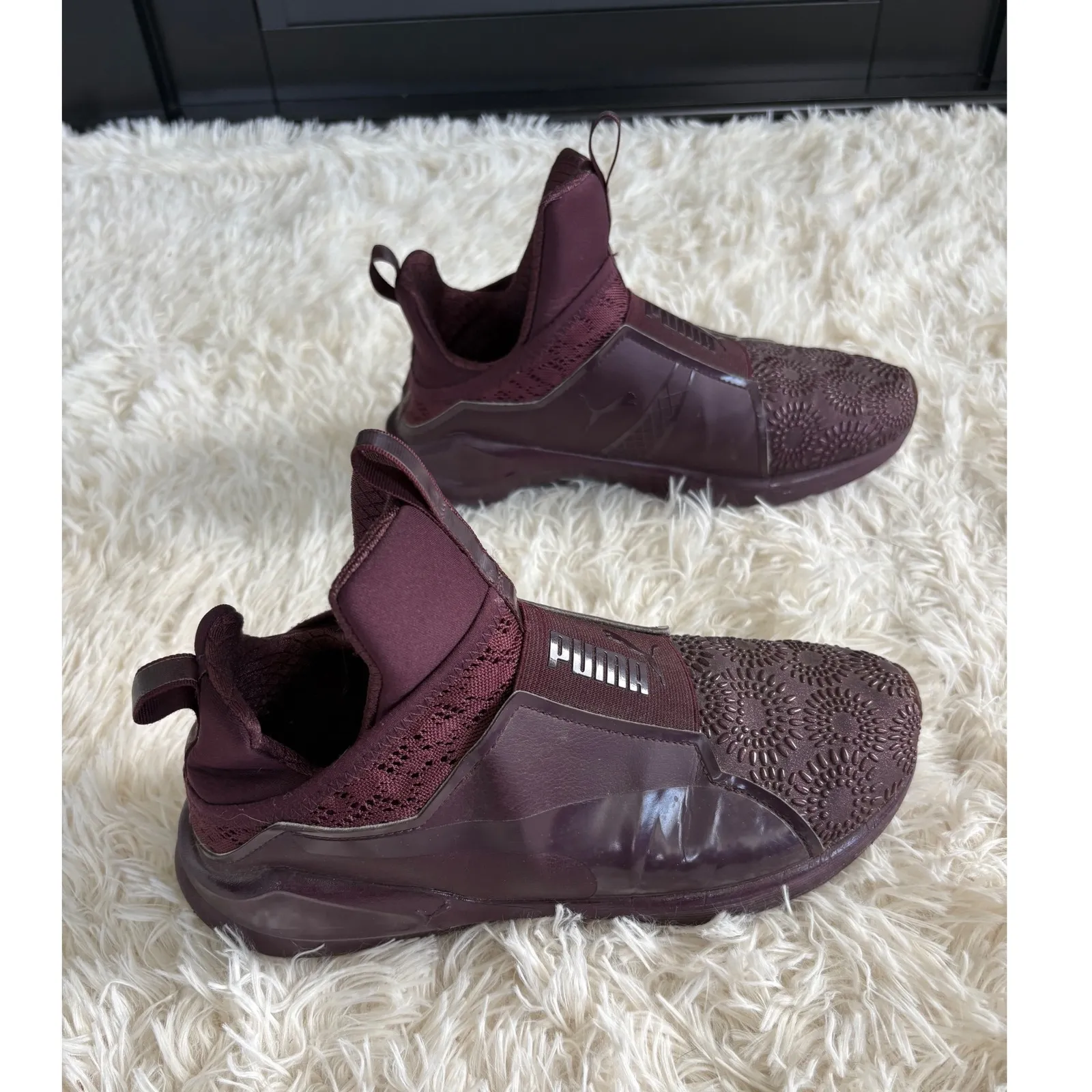 PUMA Fierce Casual‎ Training Shoes Women's Burgundy Athletic Sneakers 8.5 - Image 3