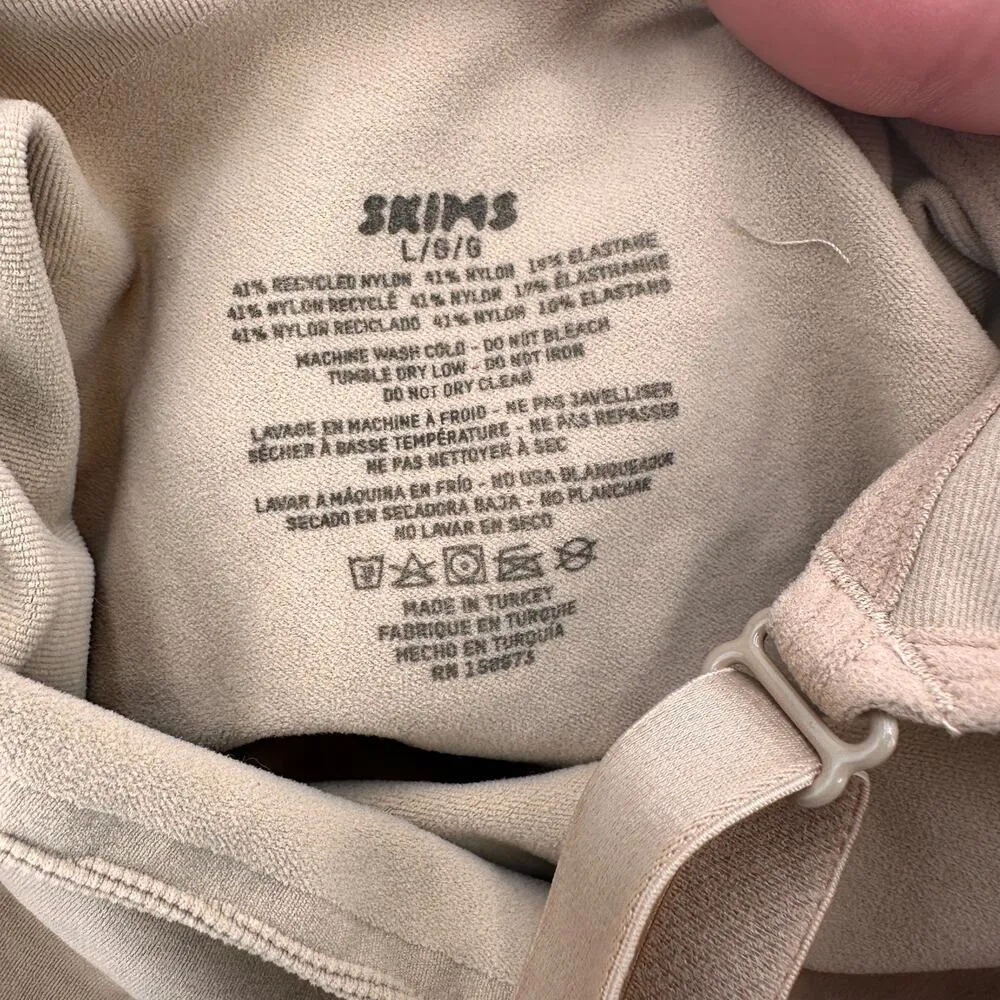 Skims Seamless Sculpt Brief Beige Sleeveless Bodysuit Size Large - Image 6