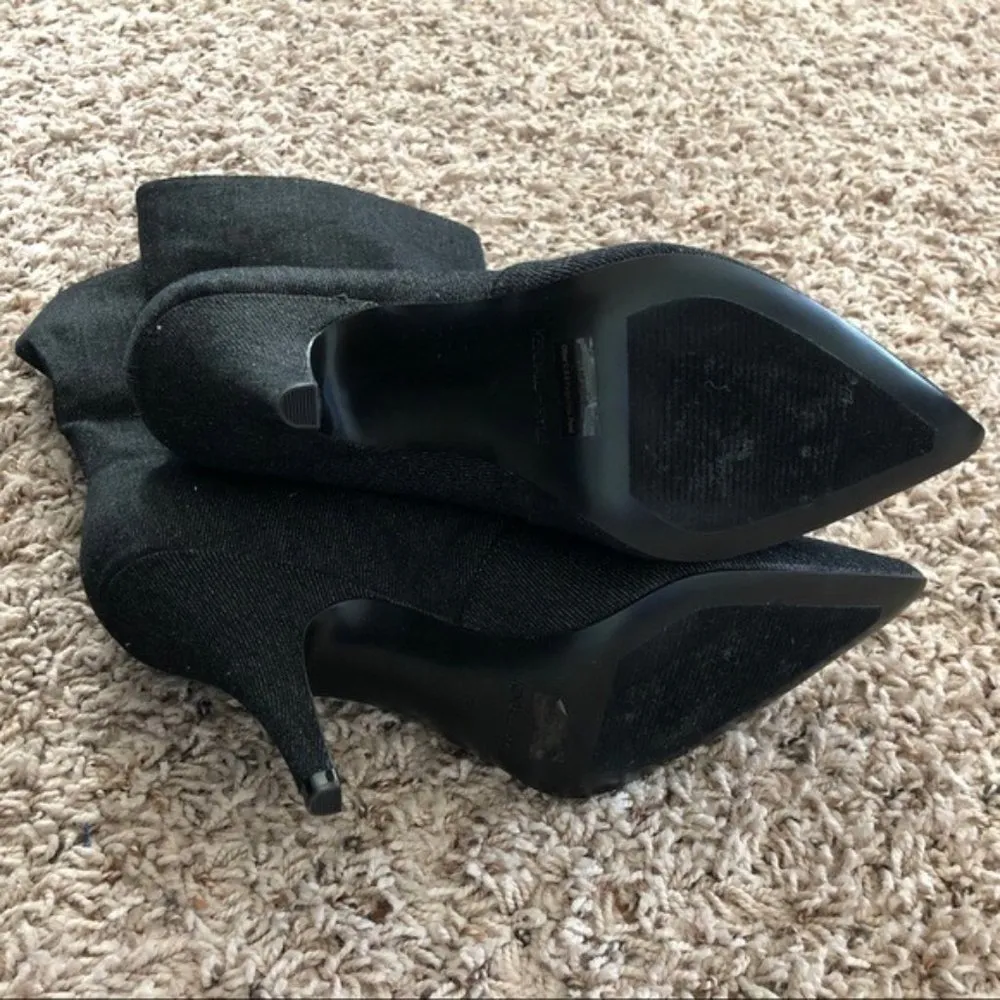 Kendall & Kylie Callie Denim Zip Booties, Navy Size 8 New w/o Box Retail $268 - Image 6