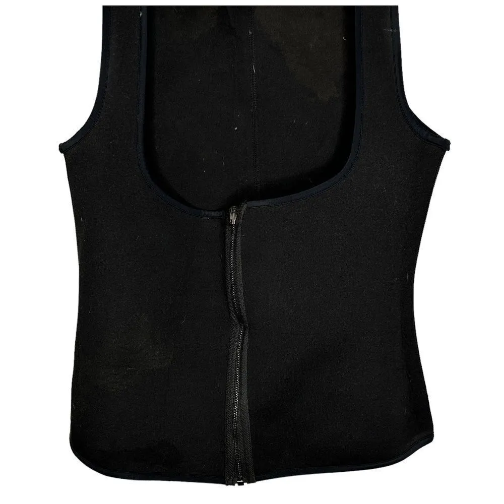 Black Neoprene‎ Fat Burning Zip Vest Black Size XXL - Image 2