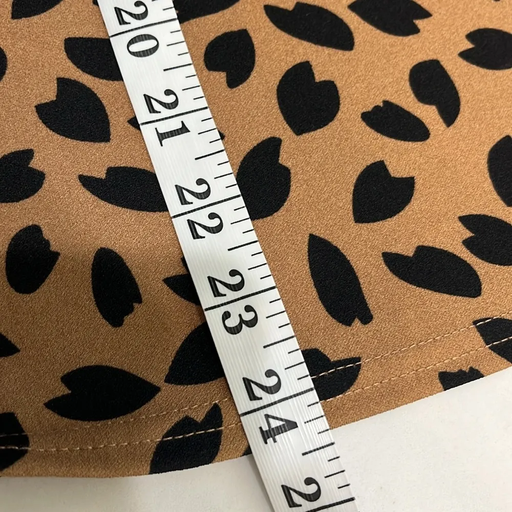 Melloday brown/black 3/4 sleeve scoop neck blouse - Image 7