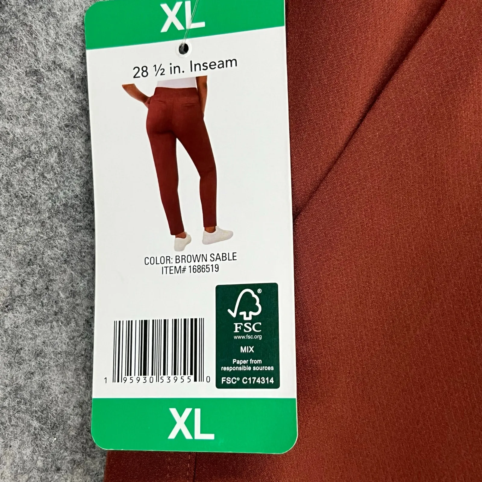 32 Degrees Cool Pants Womens XL Brown Sable Pull On Pockets Soft Stretch Casual - Image 11