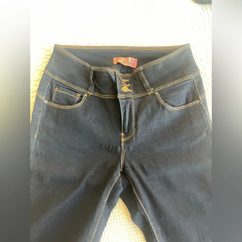 WAX JEANS HIGH WAISTED BUTT LIFTING  DENIM SIZE 5 - Image 8