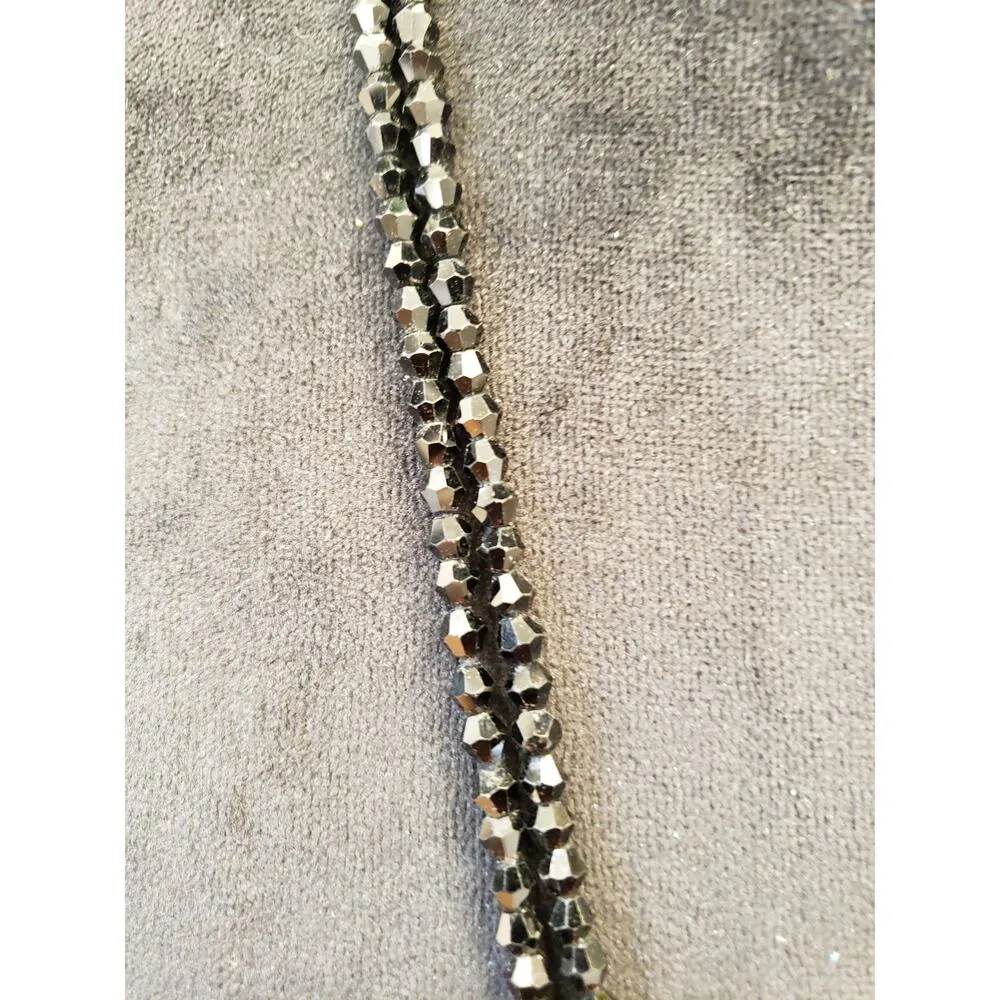 Womens Fashion Assorted Jet Black Faceted Ball Beaded Foldable Necklace Jewelry - Image 5