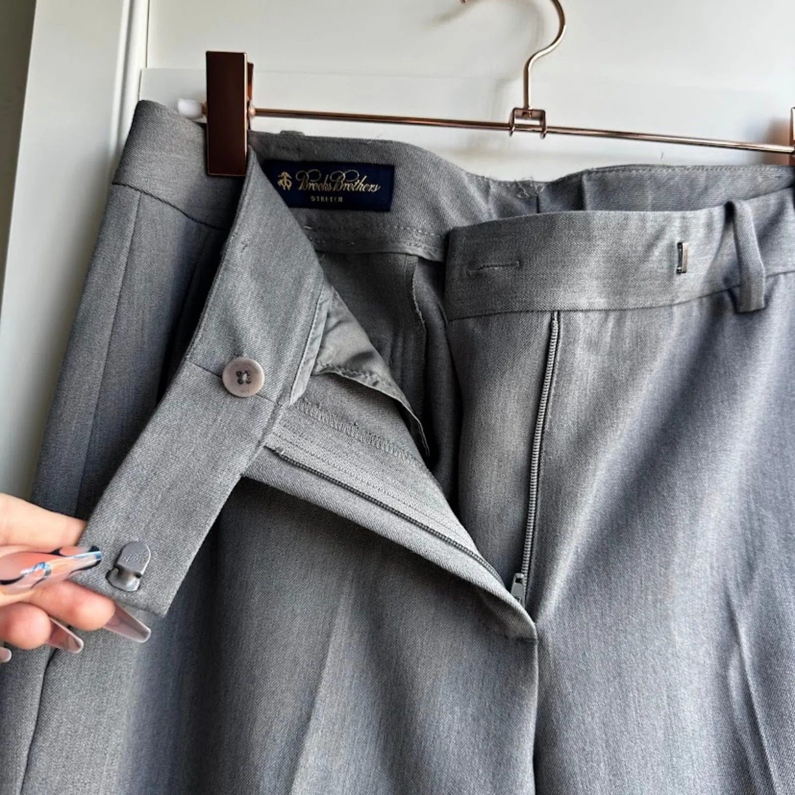 Brooks Brothers Stretch Slacks in Light Grey 29" - Image 4