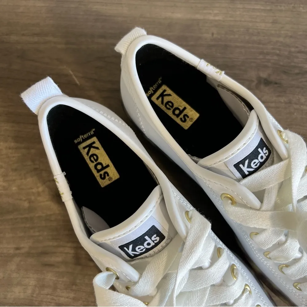 KEDS Triple Up White Leather Leopard Platform Women's Shoe Size 6 #1102 - Image 6