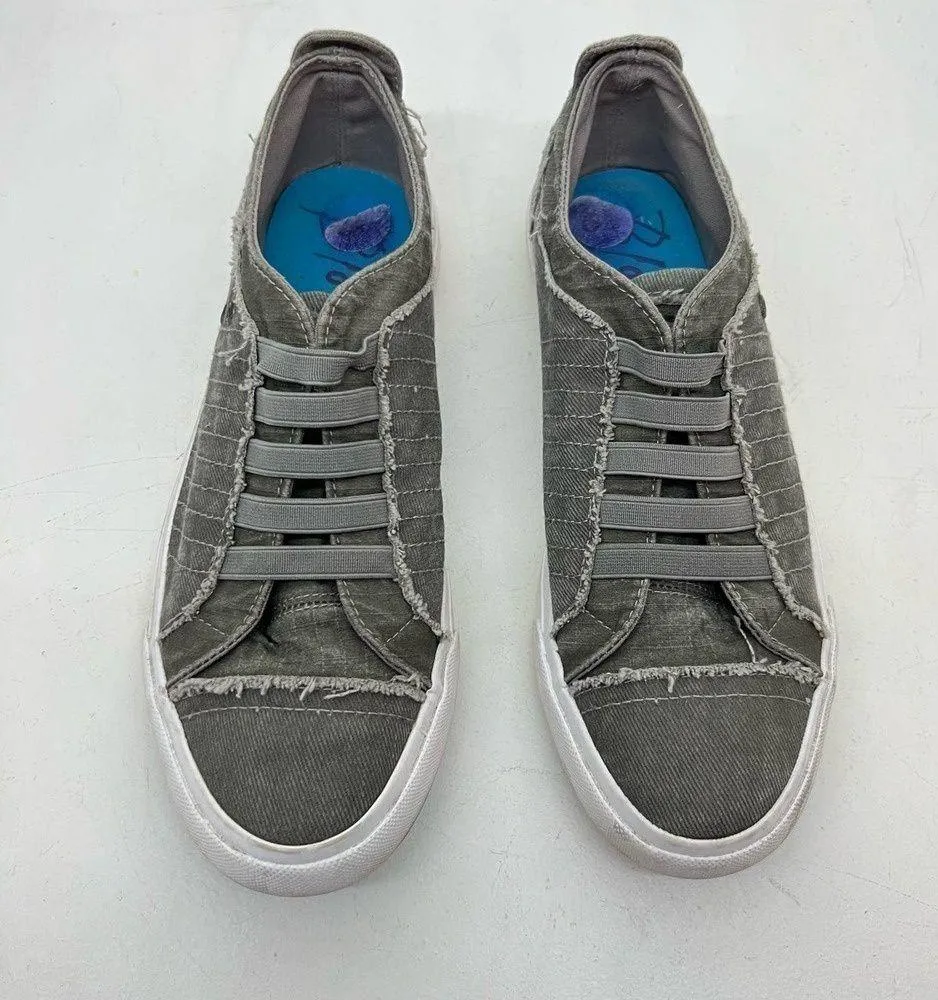 Blowfish gray slip on sneakers canvas casual shoes basic minimal size 8.5 - Image 2