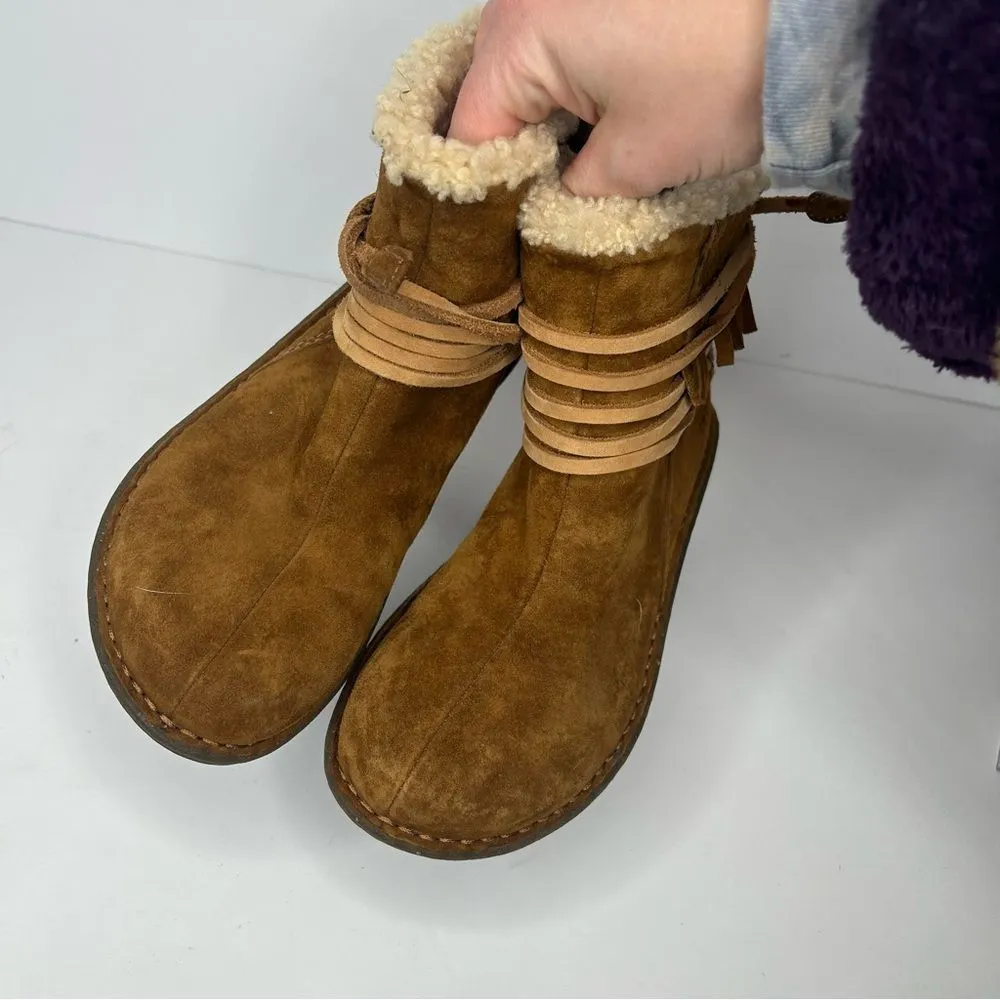 UGG Brown Winter Boots Suede Ankle Style - Image 6