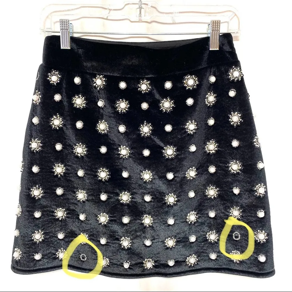 River Island Embellished Pearl Skirt Size 6 - Image 6