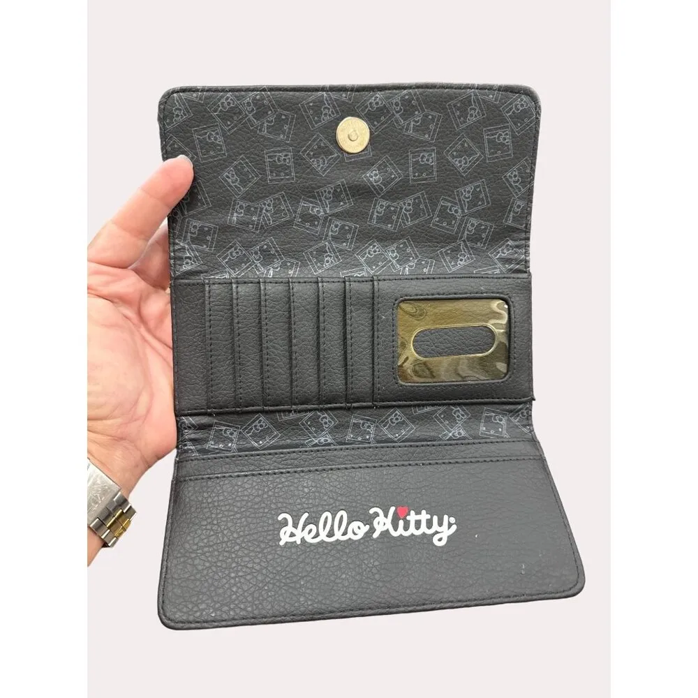 Hello Kitty Sanrio Loungefly black womens wallet size 4x8 SKU 6185 - Image 4