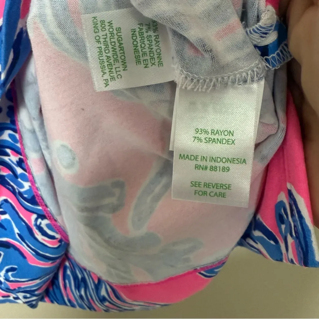 Lilly Pulitzer Vero Tunic Caught In The Coral‎ Bright Colorful Top Shirt Size S - Image 5