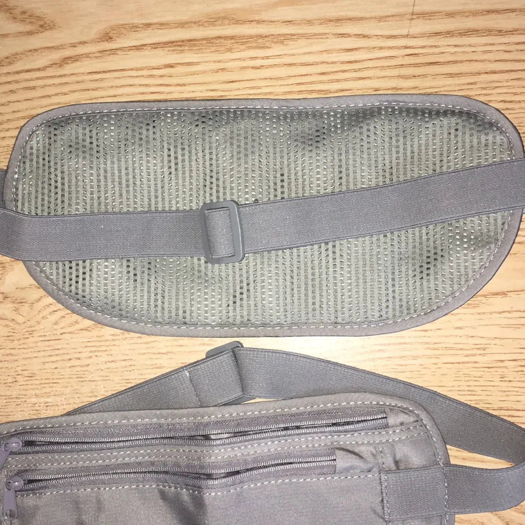 New Gray Belt Wallet RFID Blocking Soft Fit to 38” Traveling Concerts Etc - Image 6