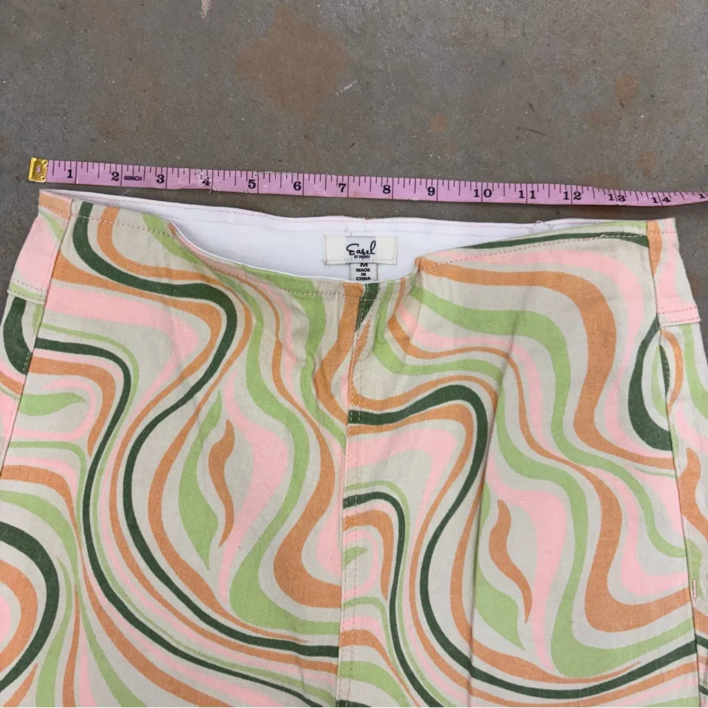 Easel Los Angeles Psychedelic Swirl Flare Pants Retro 70s Boho Hippie Size M - Image 3