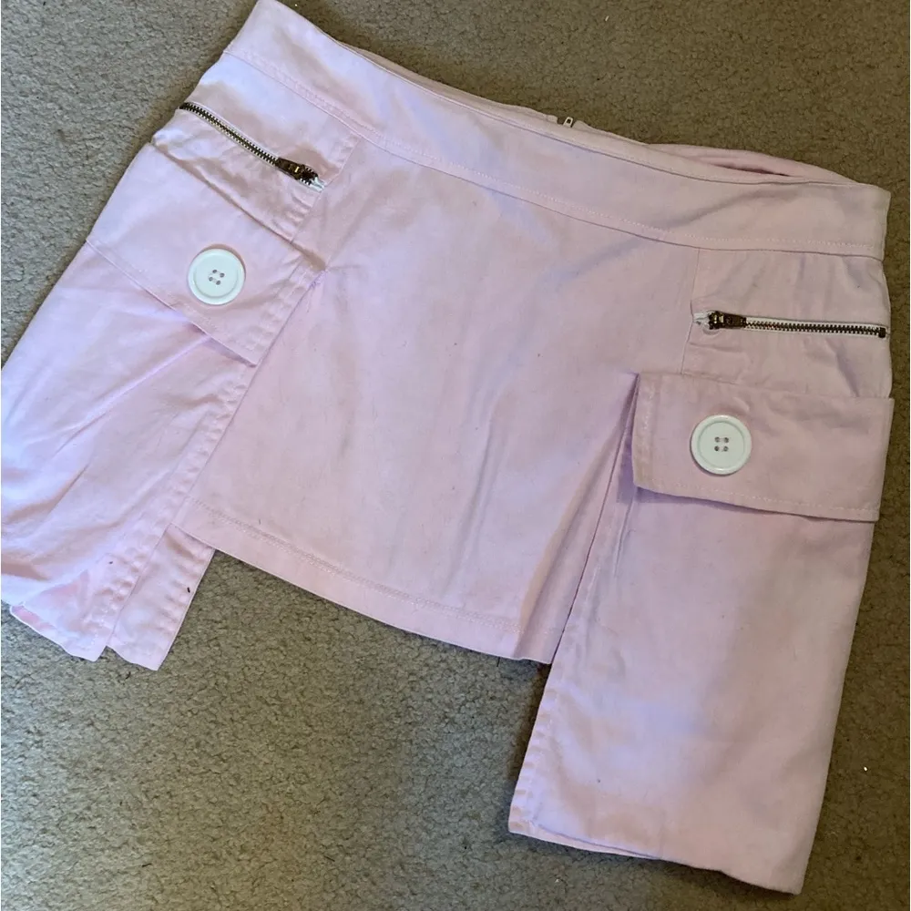 VINTAGE Excellent Condition Pink Exaggerated Side Pocket Cargo Style Mini. Size 6P - Image 3
