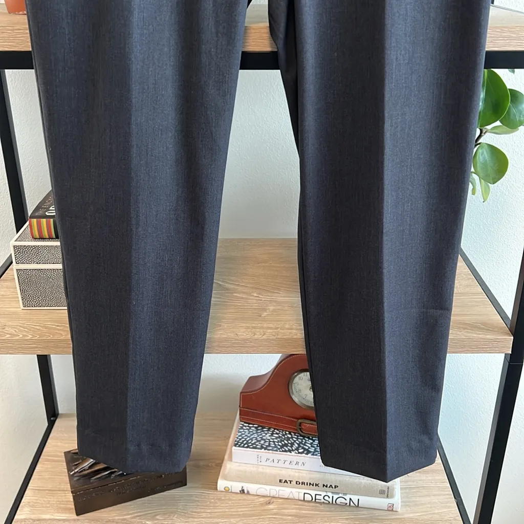 NWT Liz Claiborne Emma Gray Mid-Rise Career Dress Pant Trouser, 12 - Image 3