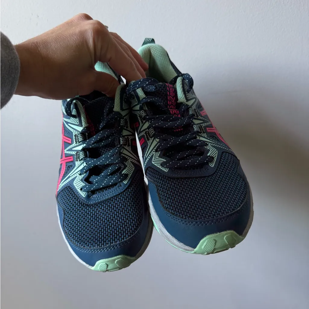 ASICS Sneakers Gel Venture 8 Hiking Running Trail Shoes Mint Blue Green Pink 6.5 - Image 7