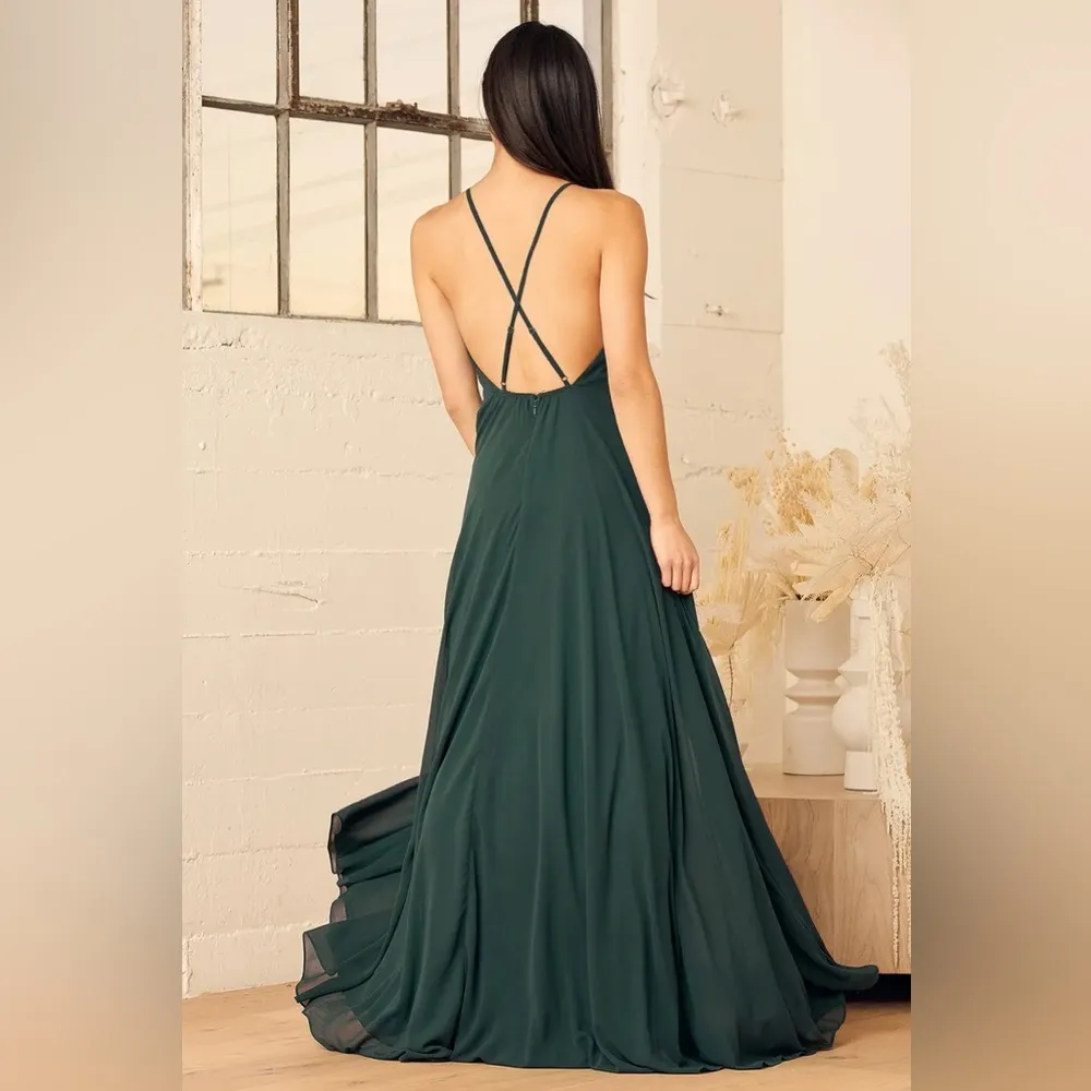 Lulus | Black Strappy Back Maxi Dress - Image 6