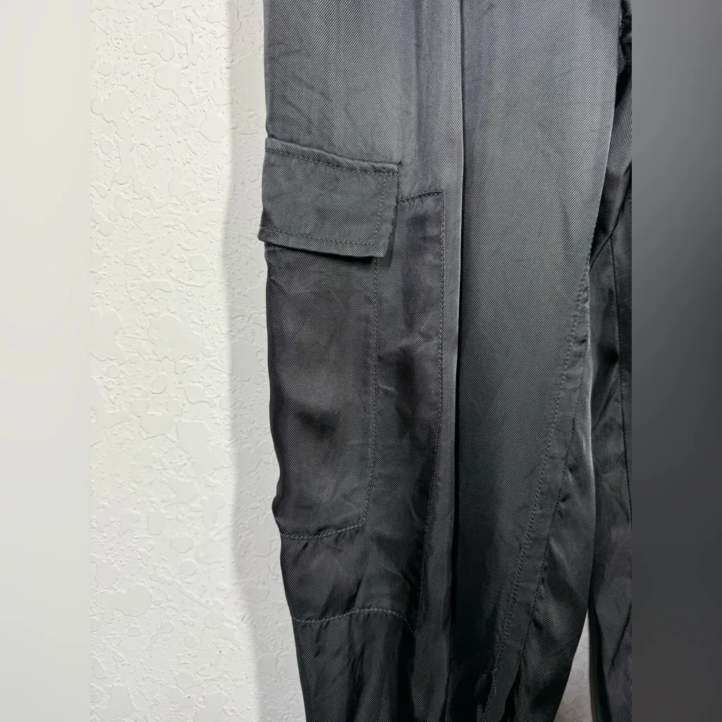 Cinq A Sept Giles Satin Jogger Pant Size Small Black - Image 9