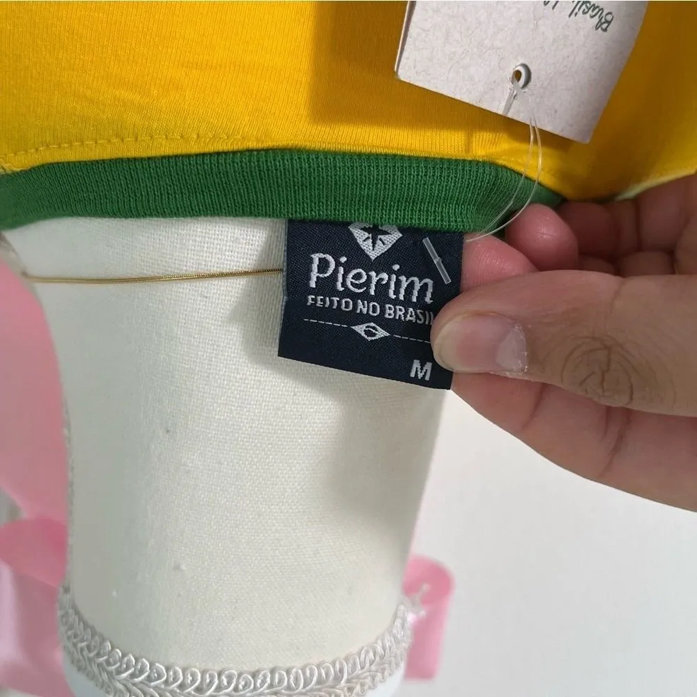 Vintage Y2K Brazil‎ Rhinestone Baby Tee Deadstock Preppy Womens Size Medium - Image 7