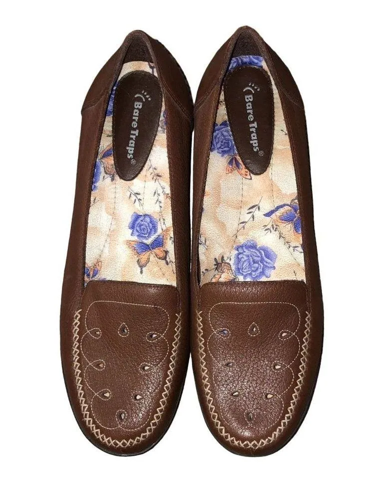 Bare Traps Patti Leather Shoes Womens 10M Used Brown Tan - Image 2