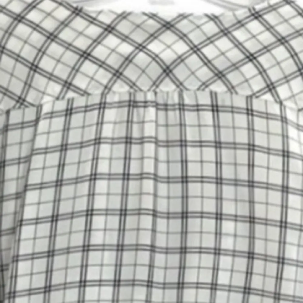 🔵 SALE 3/$25 ABERCROMBIE & FITCH WHITE BLACK WINDOWPANE PLAID CRISS CROSS TOP - Image 5