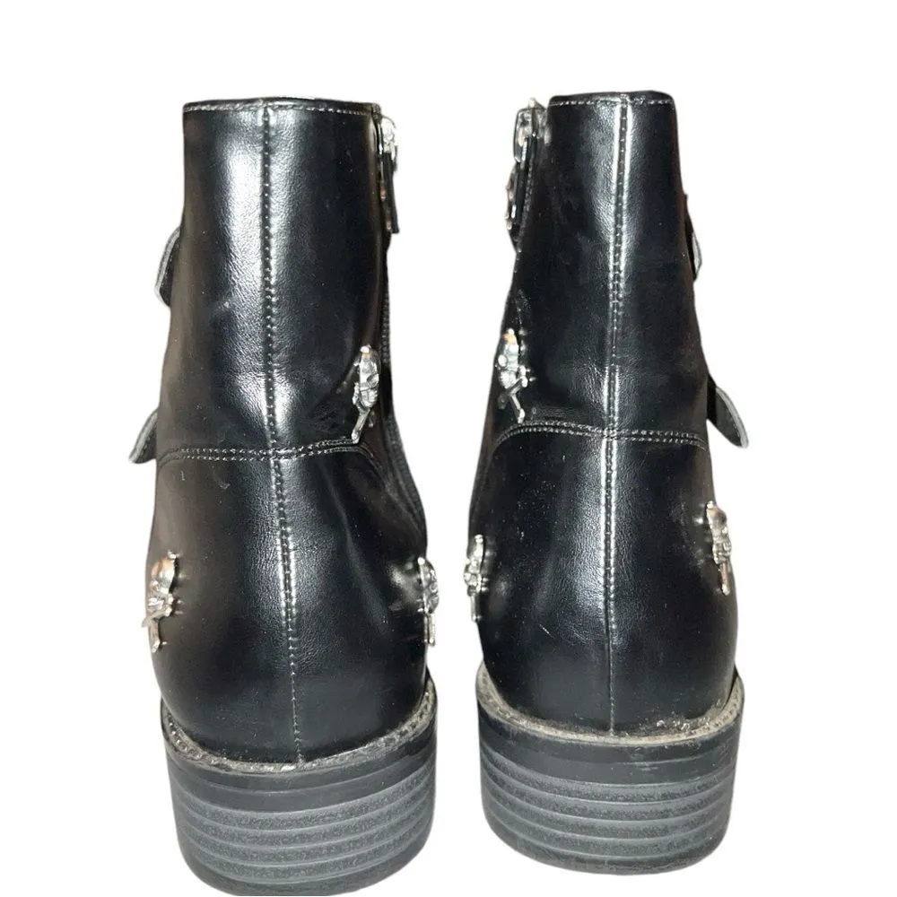 Steve Madden Madden studleyy studio black studded leather buckle boots re vamped!! - Image 7